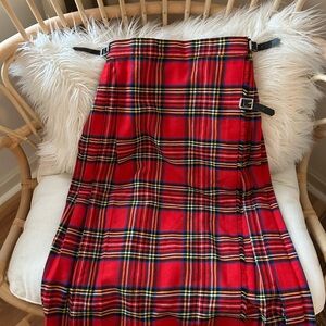 Vintage L.S. Ayres+ co. Tartan Plaid Buckle Skirt